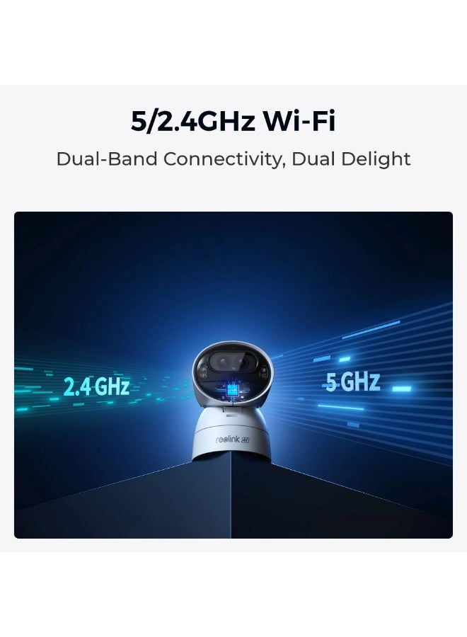 ريولينك كاميرا أرجوس تتبع 4K مزدوجة العدسة مع واي فاي تعمل بالطاقة الشمسية/البطارية مع تتبع تلقائي، 4K 8MP Ultra HD، بان، ميل و 6X زوم هجين، رؤية ليلية ملونة، 5/2.4 جيجاهرتز واي فاي مزدوج النطاق، مقاومة للعوامل الجوية IP65 - Image 3