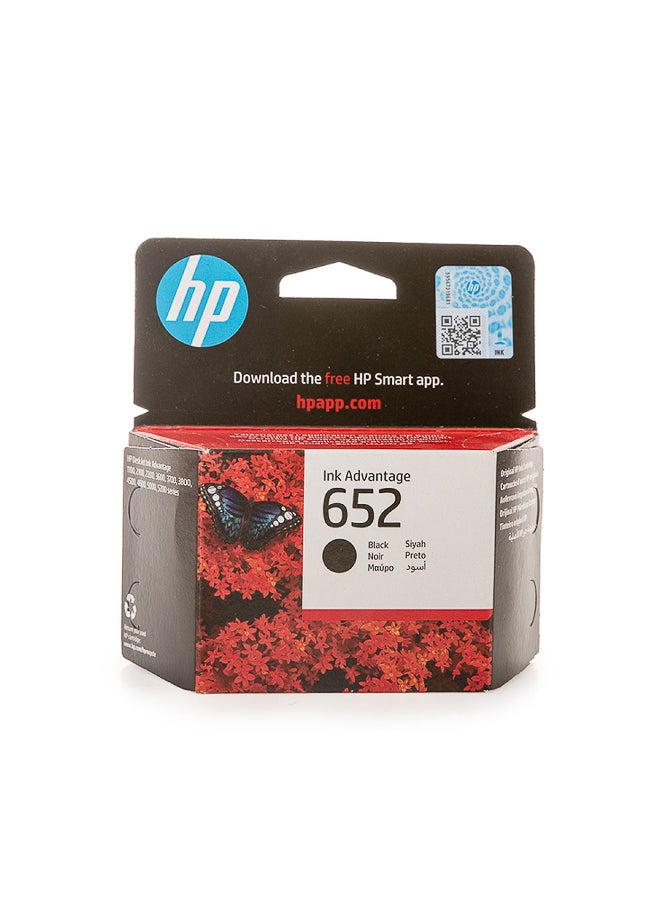 HP HP 652-F6V25AE Black Ink - High-Quality Print, Long-Lasting for Home & Office Use  - Image 1