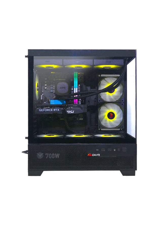 ام اي اكسايت بي سي العاب بمعالج Core i7 14700F/ذاكرة وصول عشوائي (RAM) سعة 32 جيجابايت DDR5/قرص صلب SSD سعة 1 تيرابايت/بطاقة رسومات Nvidia GeForce RTX 5060/ويندوز 11 برو/ - Image 2