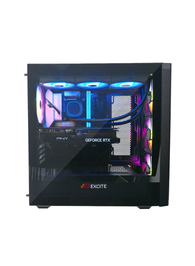 ام اي اكسايت بي سي العاب بمعالج Core i7 14700F/ذاكرة وصول عشوائي (RAM) سعة 32 جيجابايت DDR5/محرك أقراص صلبة SSD سعة 1 تيرابايت/بطاقة رسومات Nvidia GeForce RTX 5070/نظام التشغيل ويندوز 11 برو/ - Image 2