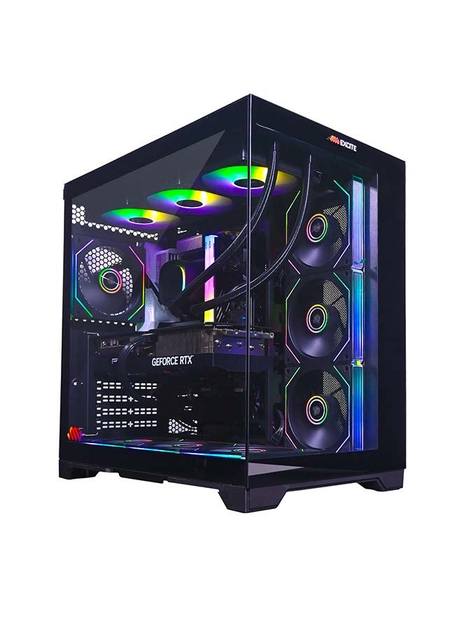 MI Excite Gaming PC With Core i7 14700K Processor/32GB RAM DDR5/ 1TB SSD/12GB Nvidia GeForce RTX 5070 Graphics/ Windows 11 Pro/ Black - Image 1