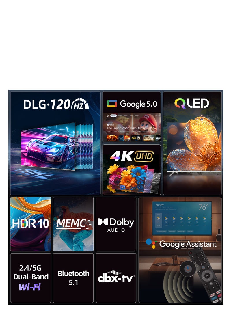 تشيك تلفاز ذكي، 85 بوصة، QLED، 4 كابل HDMI، 2USB، RAM2GB، 16GB، حافة رفيعة - U85QM9S - Image 2