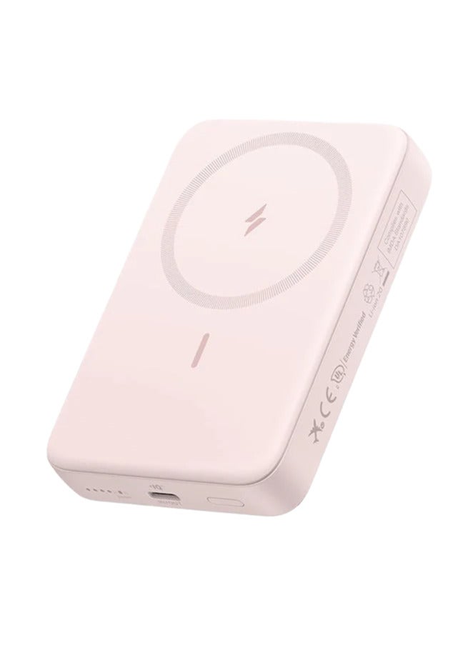 Anker 10000 mAh Zolo Magnetic Power Bank, Compact Wireless Portable Charger with 30W Max Fast Charging, Skin-Friendly and Durable Battery Pack, for iPhone 16/15/14 Series - Pink  - Image 1