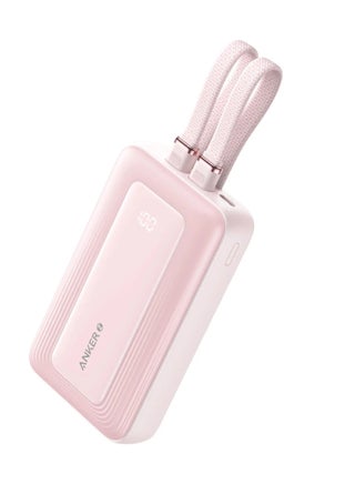 10000 mAh Zolo Power Bank, 30W Max Fast Portable Charger with Built-in USB-C and MFi Certified Lightning Cables, 1 USB-C, 1 USB-A, Battery Pack for iPhone 16/15/14 Series, Galaxy, and more - Pink - pnsku/N70190717V/45/_/1751809992/cccc6430-faad-4c7e-beea-daeee0b20cb3