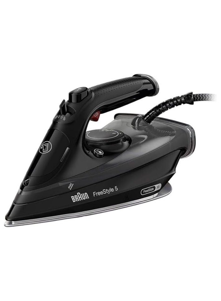 BRAUN FreeStyle5 SI 5088 BK Dry And Steam Iron, Plastic, 0.3 Liters, 2800 Watts, Black 300 ml 2800 W SI5088BK black  - Image 1