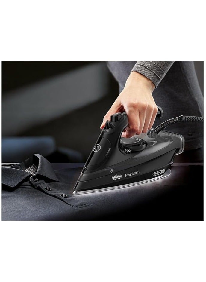 BRAUN FreeStyle5 SI 5088 BK Dry And Steam Iron, Plastic, 0.3 Liters, 2800 Watts, Black 300 ml 2800 W SI5088BK black  - Image 4
