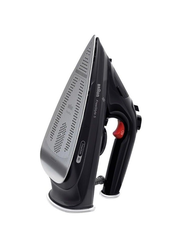 BRAUN FreeStyle5 SI 5088 BK Dry And Steam Iron, Plastic, 0.3 Liters, 2800 Watts, Black 300 ml 2800 W SI5088BK black  - Image 2
