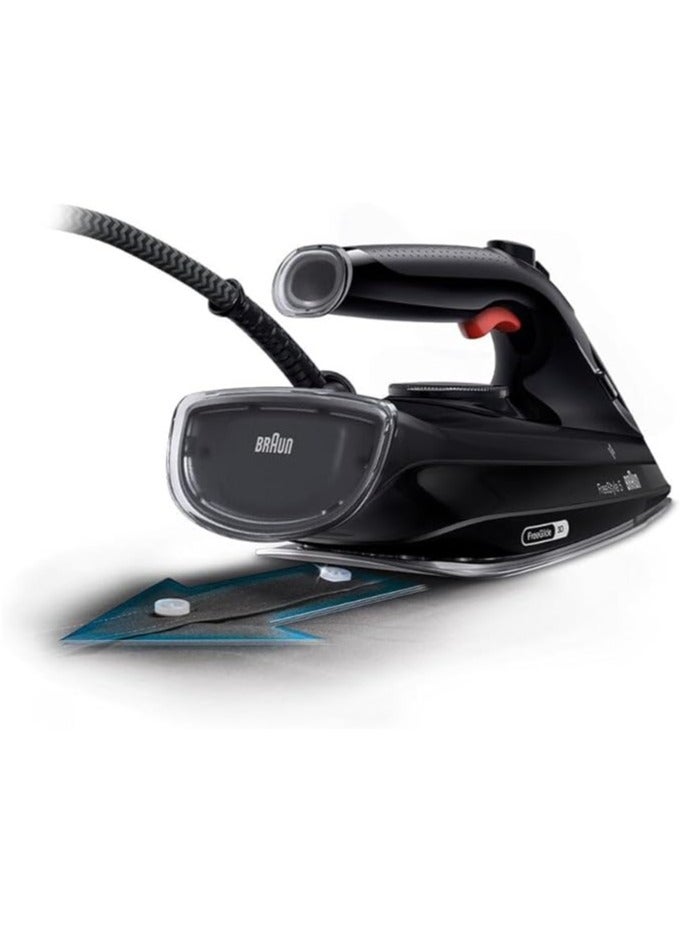 BRAUN FreeStyle5 SI 5088 BK Dry And Steam Iron, Plastic, 0.3 Liters, 2800 Watts, Black 300 ml 2800 W SI5088BK black  - Image 3