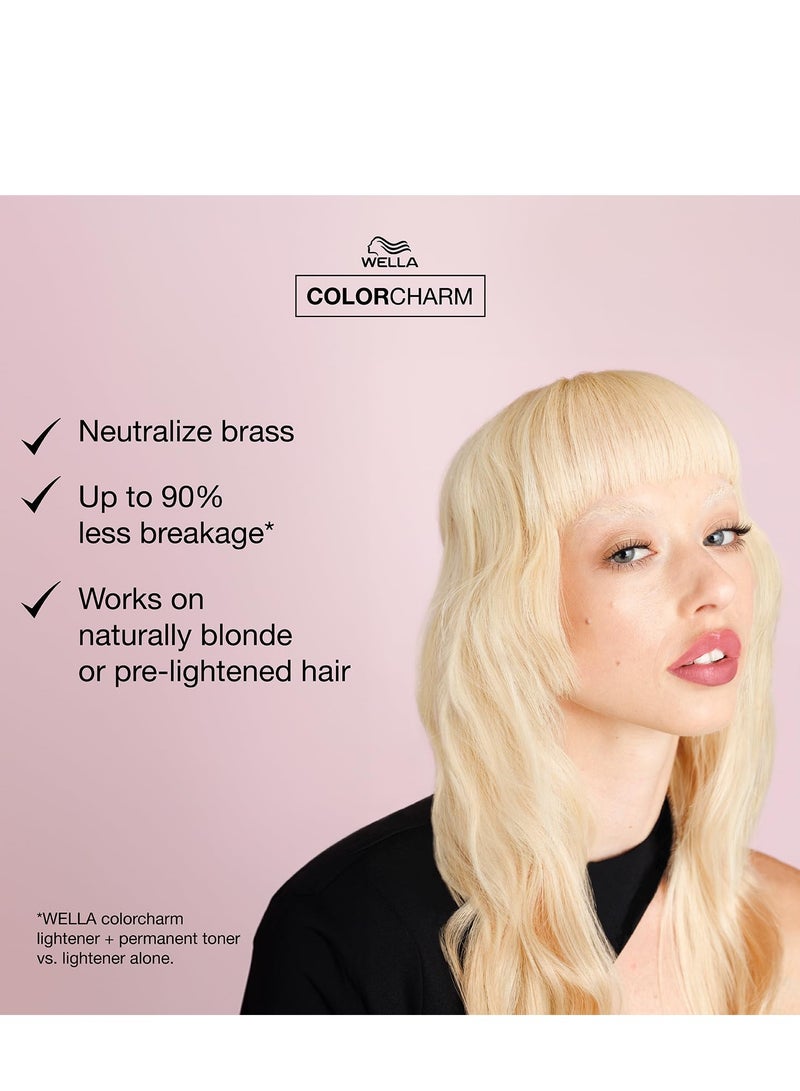 WELLA Colorcharm Permanent Liquid Toners, Neutralize Brass, Free Of Parabens, Vegan Formula - T18 Lightest Ash Blonde 1.4 fl ozFluid Ounce - Image 4