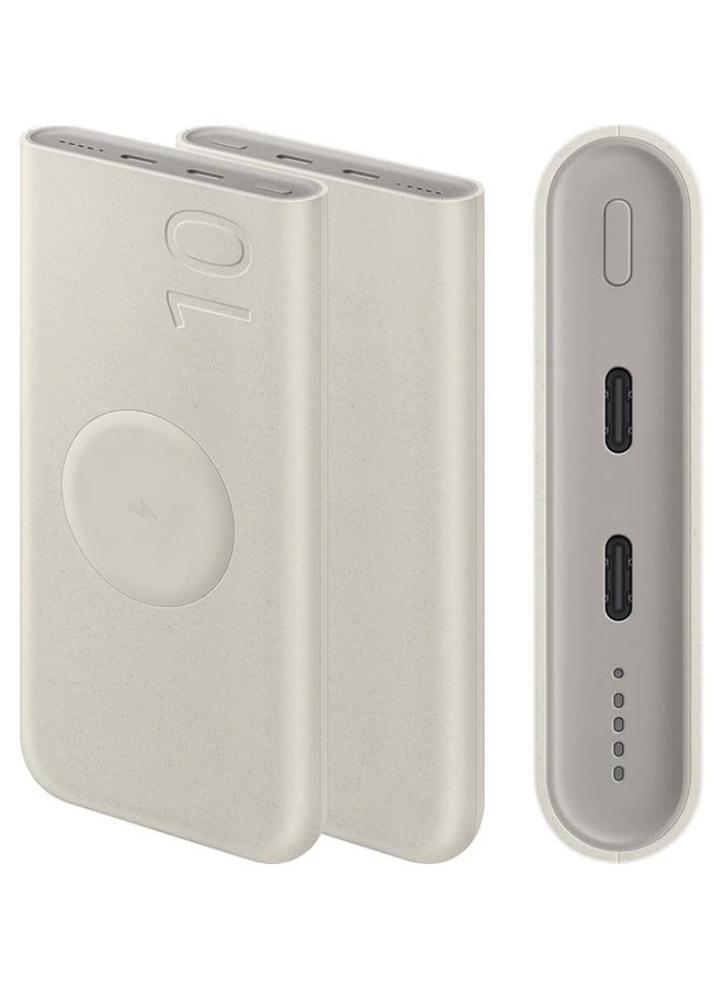 Samsung 10000 mAh Power Bank Battery Pack 25W With Two Type C Ports Beige-10 - Image 4