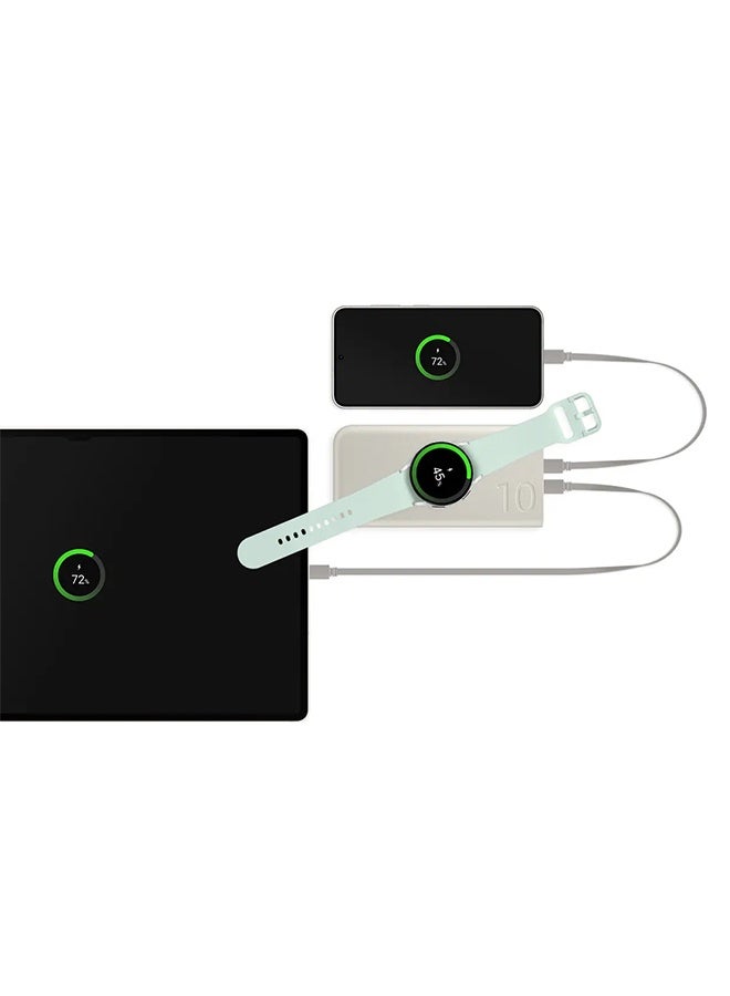 Samsung 10000 mAh Power Bank Battery Pack 25W With Two Type C Ports Beige-10 - Image 5