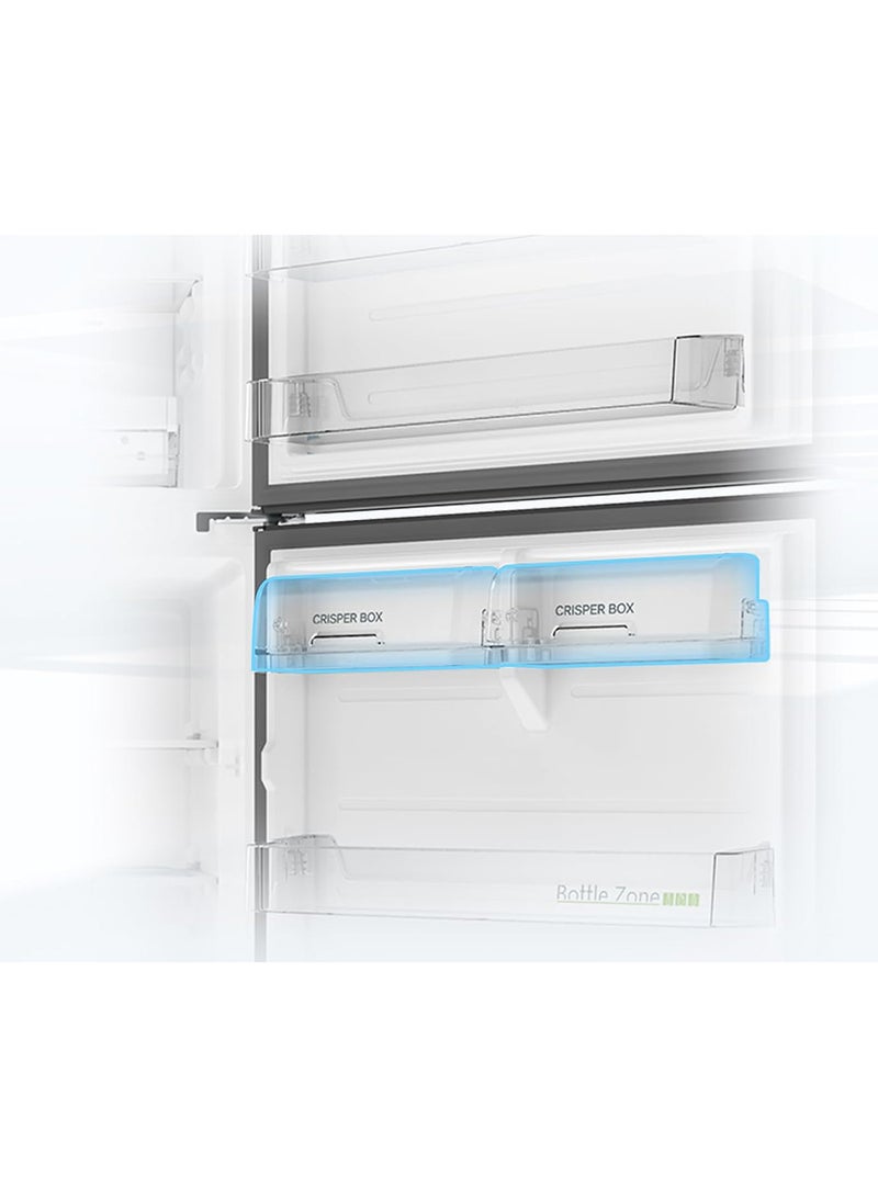 Midea 866L Gross & 651L Net Double Door Refrigerator, Multi-Air Flow Technology, Equipped With Smart Sensor, Electronic Control, Inverter Quattro, Active-C Fresh, Smart Cooling MDRT866FGE46AE Silver - Image 4