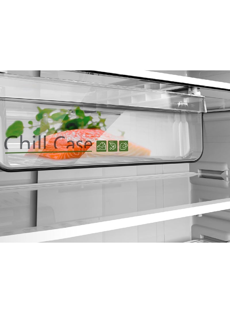 Midea 866L Gross & 651L Net Double Door Refrigerator, Multi-Air Flow Technology, Equipped With Smart Sensor, Electronic Control, Inverter Quattro, Active-C Fresh, Smart Cooling MDRT866FGE46AE Silver - Image 2