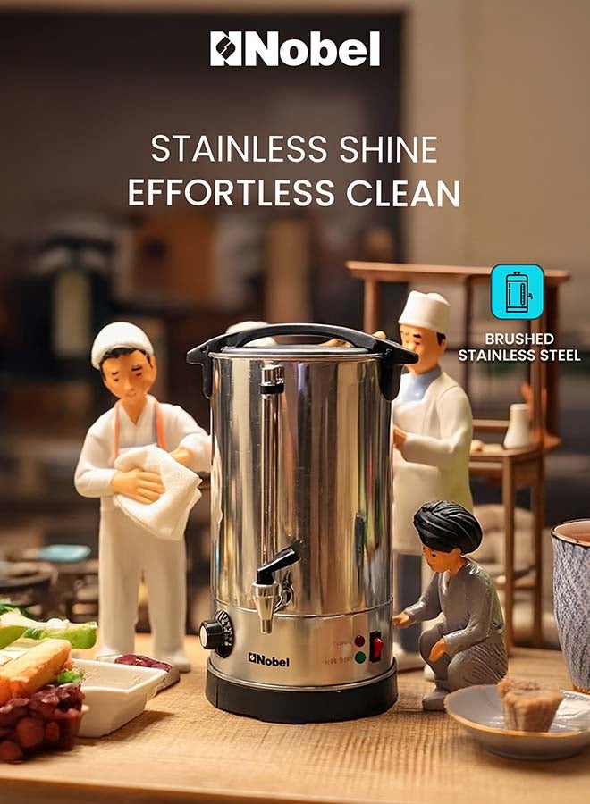 نوبل Nobel Water Boiler 1500W 16L Double Wall Stainless Steel, Safety Lock Lid, Non-Drip Brass Faucet, Keep Warm Function, NWB1600 NWB1600 Stainless Steel - Image 5