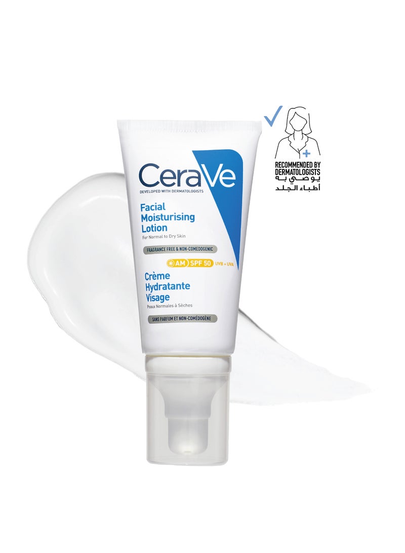 CeraVe Am Facial Moisturizing Lotion Spf50 For Normal To Dry Skin 52ml  - Image 3