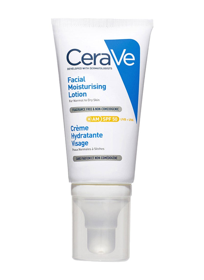 CeraVe Am Facial Moisturizing Lotion Spf50 For Normal To Dry Skin 52ml - Image 1
