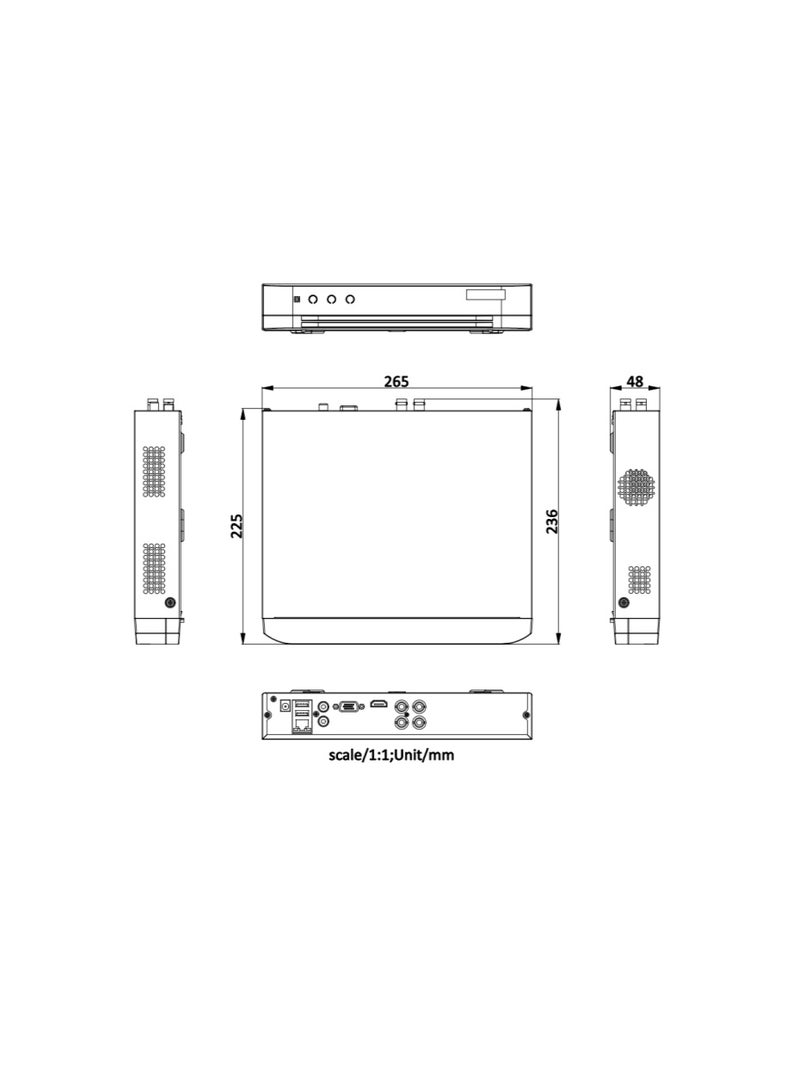 هيك فيجن Hikvision 4-ch 1080P 1U H.265 AcuSense DVR  IDS-7204HQHI-M1/E  - Image 4
