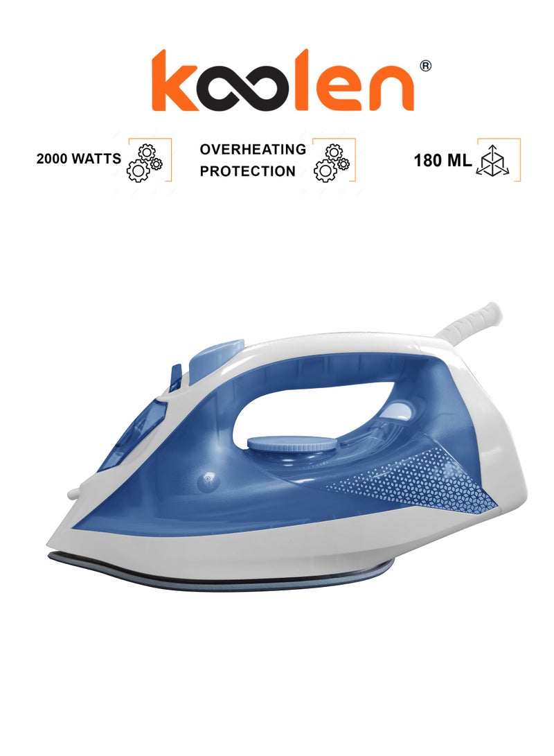كولن Steam Iron 180 ml 2000 W 803102011 White/Blue - Image 1