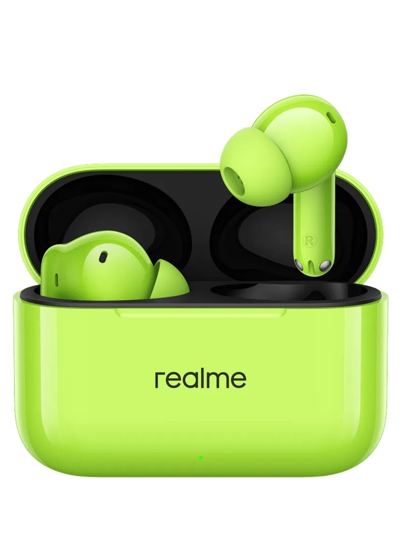 ريل مي Buds T200 Premium ANC Earbuds. Hi-Res Audio, Dual Connect, IP55, 3D Audio, 30H Battery. Your Sound, Uninterrupted. green - Image 1