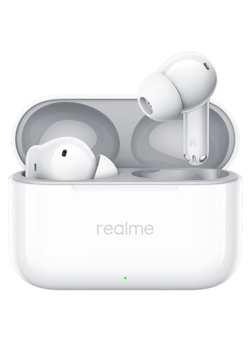 ريل مي Buds T200 Premium ANC Earbuds. Hi-Res Audio, Dual Connect, IP55, 3D Audio, 30H Battery. Your Sound, Uninterrupted. white - Image 1