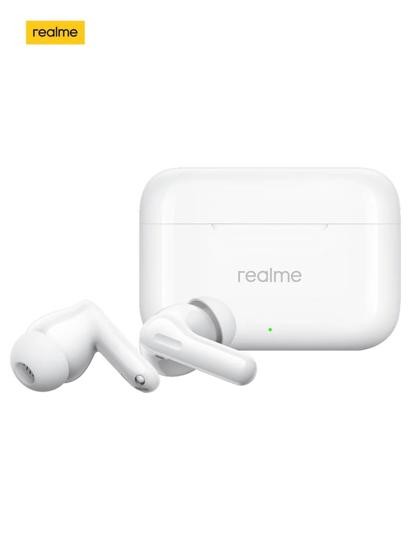 ريل مي Buds T200 Premium ANC Earbuds. Hi-Res Audio, Dual Connect, IP55, 3D Audio, 30H Battery. Your Sound, Uninterrupted. white - Image 2