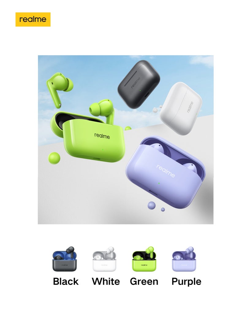 ريل مي Buds T200 Premium ANC Earbuds. Hi-Res Audio, Dual Connect, IP55, 3D Audio, 30H Battery. Your Sound, Uninterrupted. purple - Image 5
