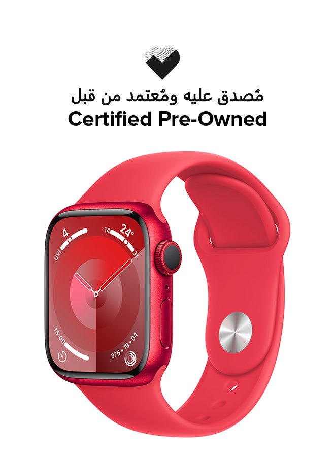Apple Certified Pre Owned - Watch Series 9 GPS 45mm (PRODUCT)RED Aluminium Case With Red Sport Band Red Sport Band - Image 1