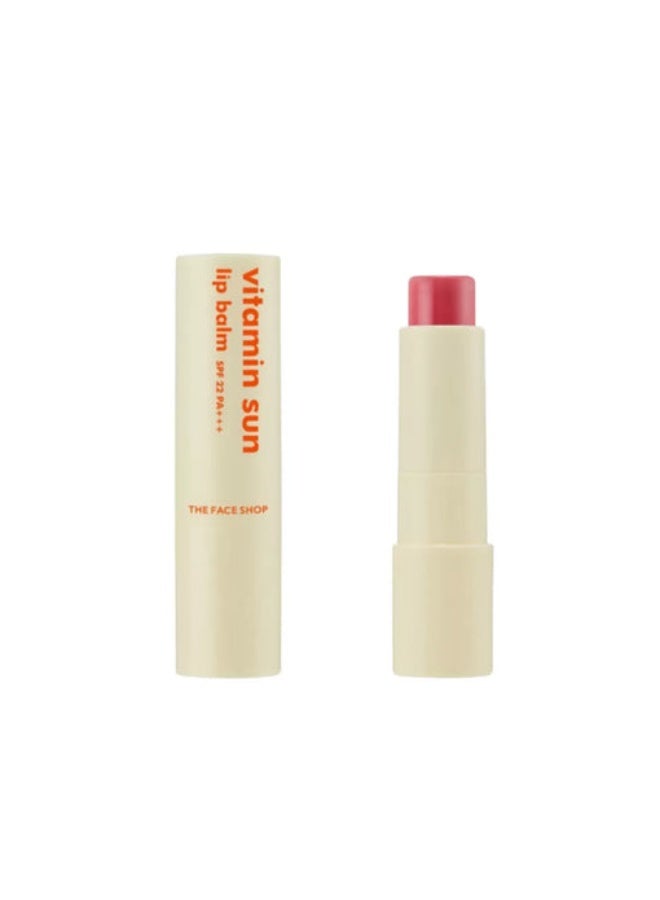 THE FACE SHOP Vitamin Sun Lip Balm - 02 pink