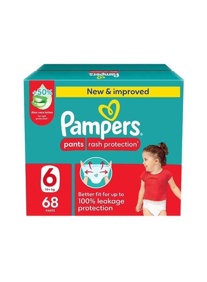 Pampers Aloe Vera Pants Diapers Size 6 Mega Box 68 Count