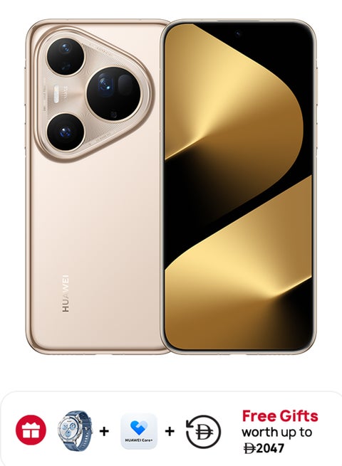 Pura 80 Ultra Dual SIM Prestige Gold 16GB RAM 512GB + Huawei Watch GT5 + 15 months Huawei Care+ - Middle East Version