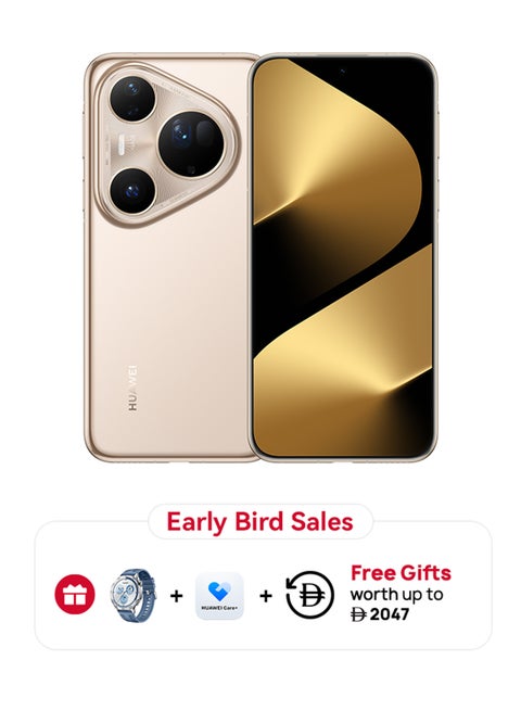 Pura 80 Ultra Dual SIM Prestige Gold 16GB RAM 512GB + Huawei Watch GT5 + 15 months Huawei Care+ - Middle East Version [With Early Bird Sale]