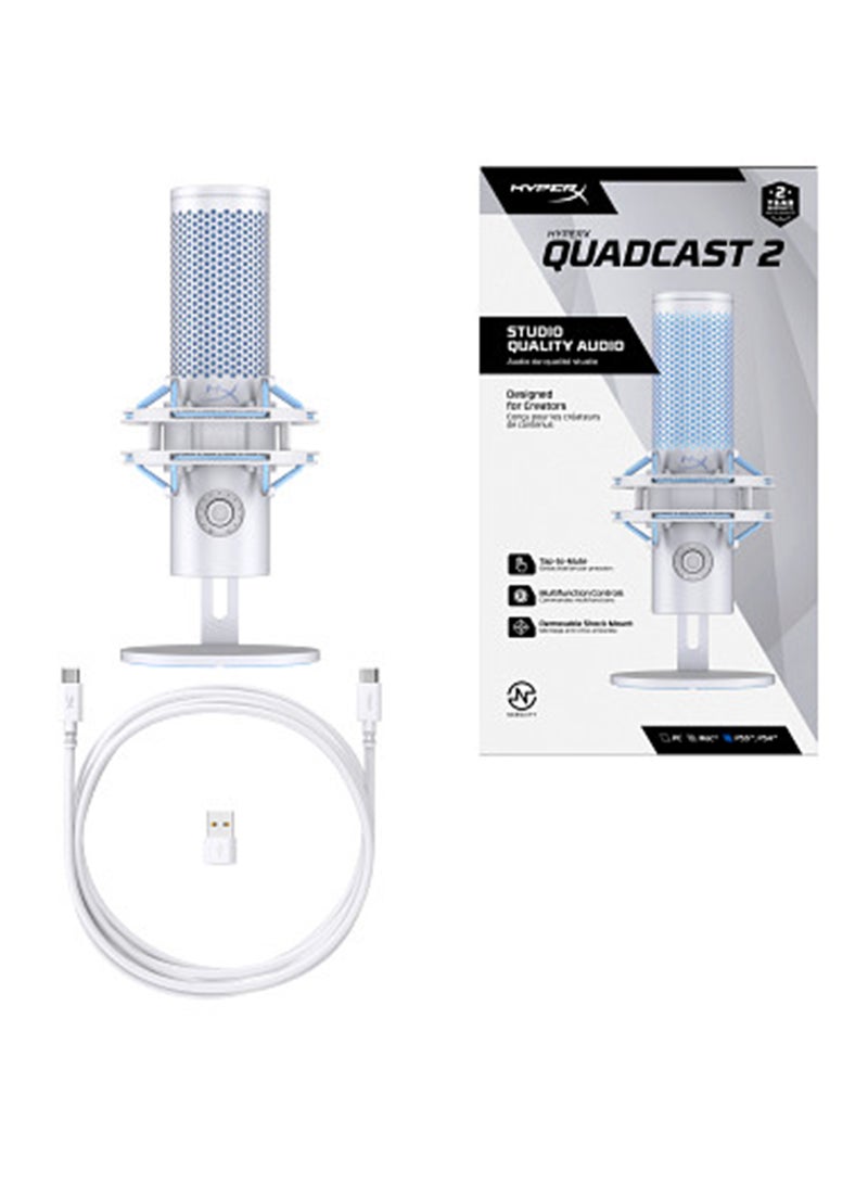 HYPERX QuadCast 2 Frost Microphone  - Image 4