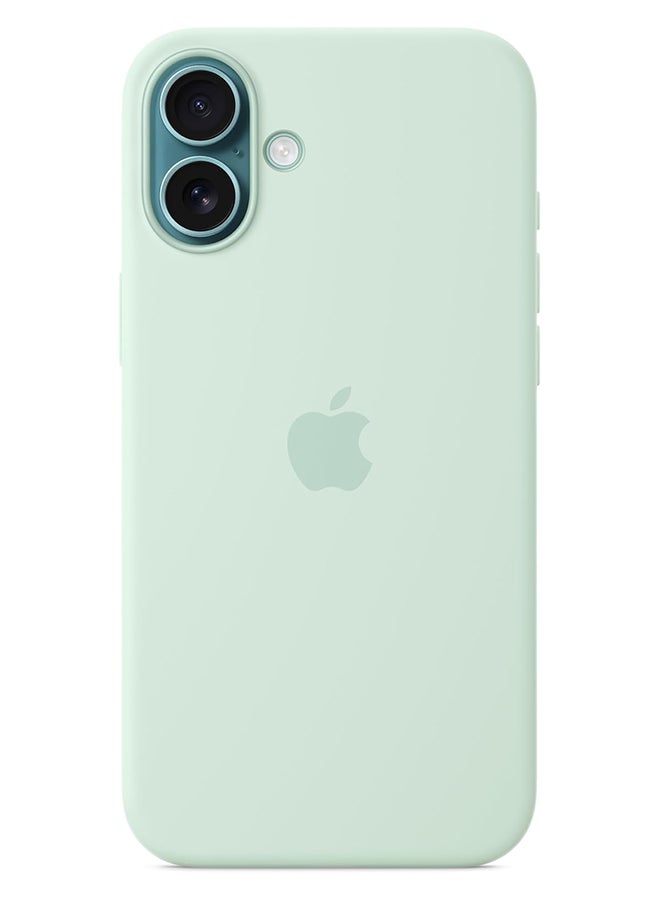 ابل  Apple iPhone 16 Plus Silicone Case with MagSafe ​​​​​​​ Aquamarine - Image 1