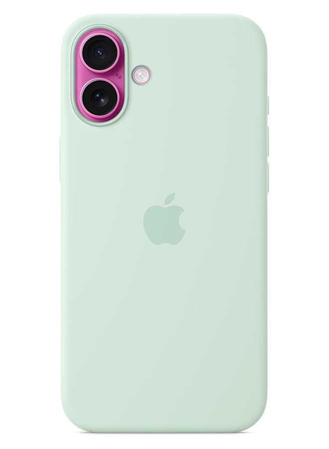 ابل  Apple iPhone 16 Plus Silicone Case with MagSafe ​​​​​​​ Aquamarine - Image 3