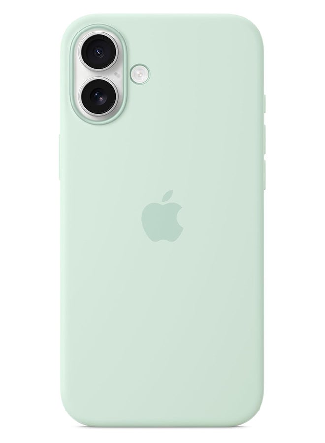 ابل  Apple iPhone 16 Plus Silicone Case with MagSafe ​​​​​​​ Aquamarine - Image 4