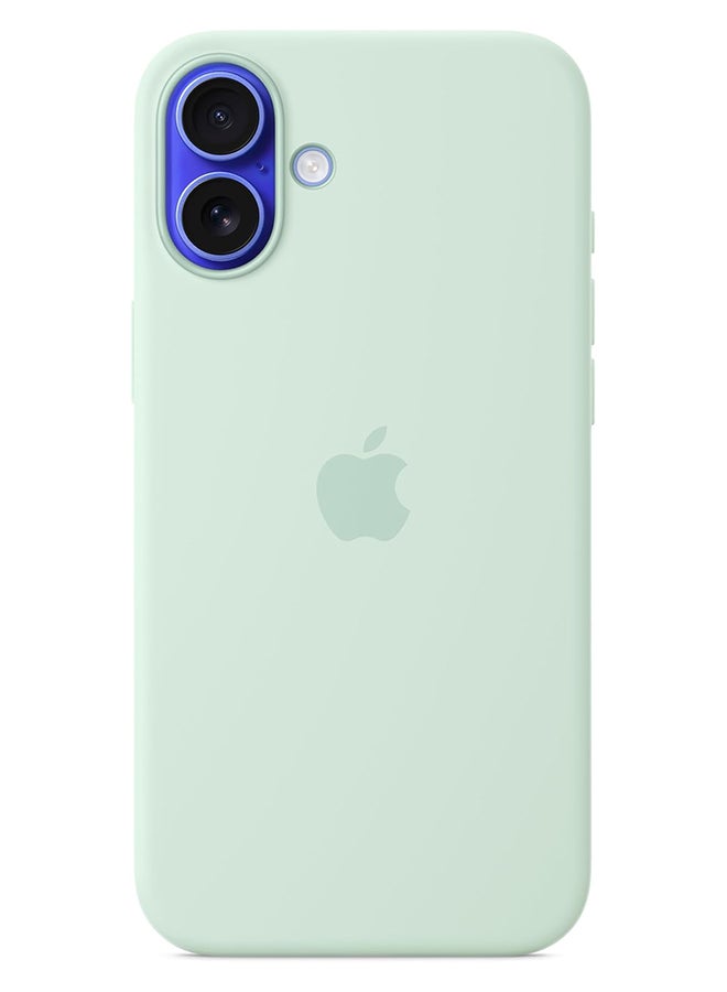 ابل  Apple iPhone 16 Plus Silicone Case with MagSafe ​​​​​​​ Aquamarine - Image 2