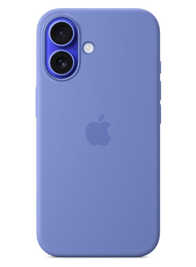 ابل  Apple iPhone 16 Silicone Case with MagSafe Periwinkle - Image 1