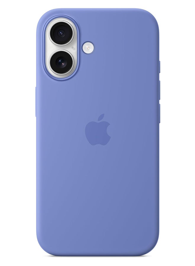 ابل  Apple iPhone 16 Silicone Case with MagSafe Periwinkle - Image 4