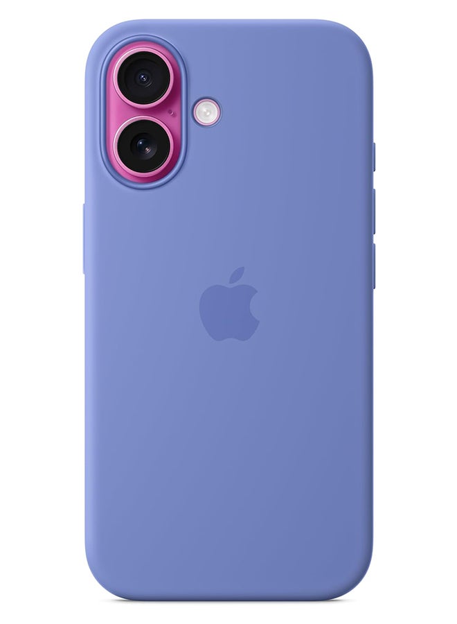 ابل  Apple iPhone 16 Silicone Case with MagSafe Periwinkle - Image 3