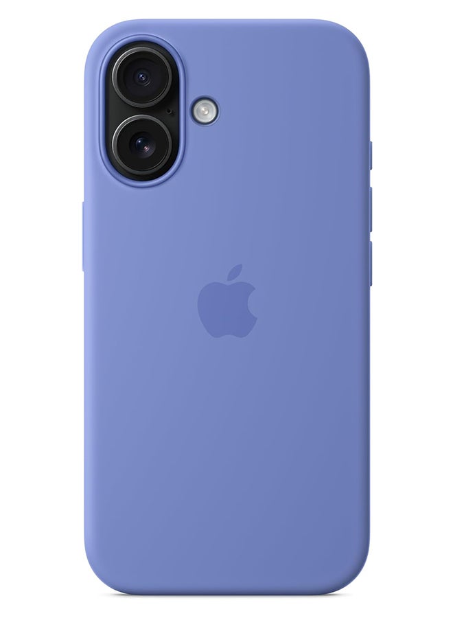 ابل  Apple iPhone 16 Silicone Case with MagSafe Periwinkle - Image 5