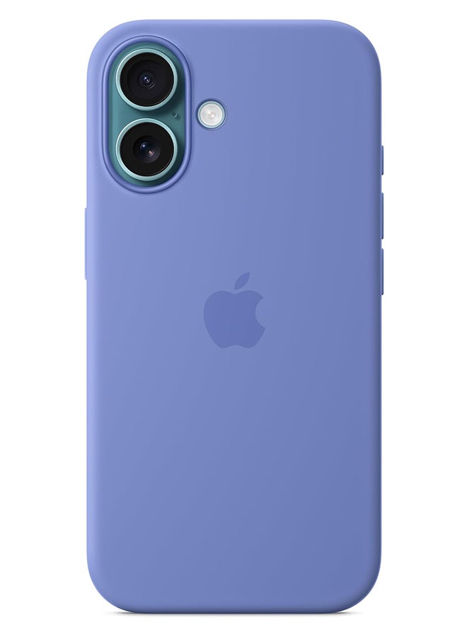 ابل  Apple iPhone 16 Silicone Case with MagSafe Periwinkle - Image 2