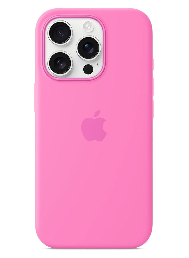 ابل  Apple iPhone 16 Pro Silicone Case with MagSafe ​​​​​​​ Peony - Image 1