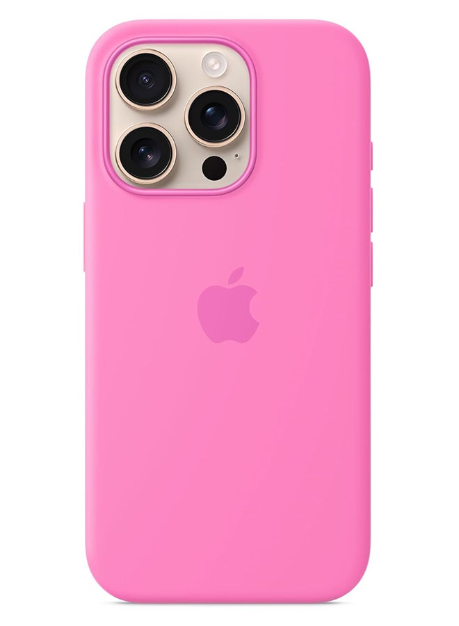 ابل  Apple iPhone 16 Pro Silicone Case with MagSafe ​​​​​​​ Peony - Image 2