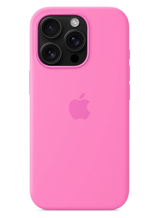 ابل  Apple iPhone 16 Pro Silicone Case with MagSafe ​​​​​​​ Peony - Image 4