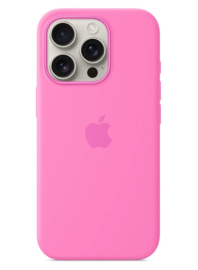 ابل  Apple iPhone 16 Pro Silicone Case with MagSafe ​​​​​​​ Peony - Image 3