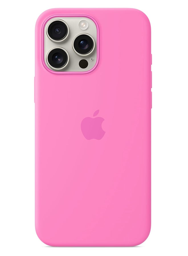 ابل  Apple iPhone 16 Pro Max Silicone Case with MagSafe Peony - Image 3