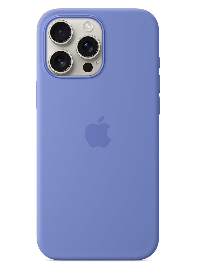 ابل  Apple iPhone 16 Pro Max Silicone Case with MagSafe Periwinkle - Image 3