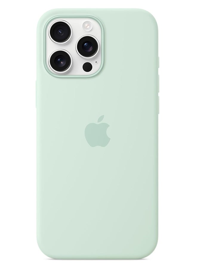 ابل  Apple iPhone 16 Pro Max Silicone Case with MagSafe ​​​​​​​ Aquamarine - Image 1
