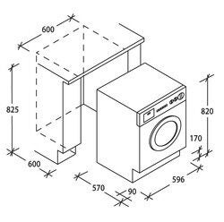 CANDY Built In Integrated 8KG Washer and 5KG Dryer 8 kg CBWD 8514D-19 White - Image 4