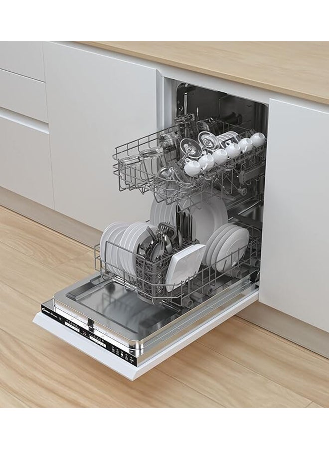 CANDY Built In Brava Dishwasher, Full-integrated, 9 place Settings CDIH 1L949-80 Inox - Image 4